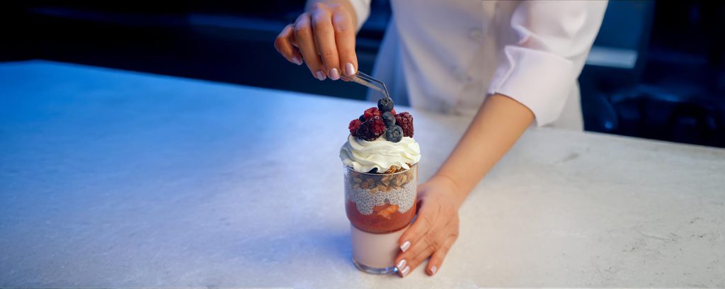 پودینگ بری و دانه چیا